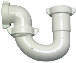 PLUMB SHOP DIV BRASSCRAFT Lavatory/Kitchen Drain Trap, White Plastic, 1.25 - 1.5-In. Tube Slip Joint PLUMBING, HEATING & VENTILATION PLUMB SHOP DIV BRASSCRAFT