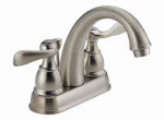 DELTA FAUCET CO Windemere Lavatory Faucet, 2-Handle, Centerset, Brushed Nickel PLUMBING, HEATING & VENTILATION DELTA FAUCET CO   