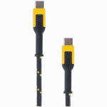 DEWALT DEWALT 131 1362 DW2 Charger Cable, USB-C, USB-C, Kevlar Fiber Sheath, Black/Yellow Sheath, 4 ft L ELECTRICAL DEWALT