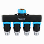 MELNOR INC 4-Way Full-Flow Hose Connector, Metal