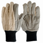BIG TIME PRODUCTS LLC Cotton Canvas Gloves, Dotted, Men's L, 3-Pk.