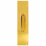 TELL MANUFACTURING INC 3.5 x 15-In. Pull Plate, brass HARDWARE & FARM SUPPLIES TELL MANUFACTURING INC