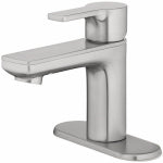 HOMEWERKS WORLDWIDE LLC-IMPORT Lavotory Faucet With Pop-Up, Single Lever Handle, Brushed Nickel Finish PLUMBING, HEATING & VENTILATION HOMEWERKS WORLDWIDE LLC-IMPORT