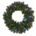 PULEO ASIA LIMITED Christmas Wreath, 50 Multi-Color LED Lights, 24-In.