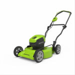 GREENWORKS TOOLS Cordless Lawn Mower, 3-N-1, High-Rear Wheels, Brushless Motor, 40-Volt Battery & Charger, 19-In. Deck OUTDOOR LIVING & POWER EQUIPMENT GREENWORKS TOOLS