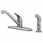 HOMEWERKS WORLDWIDE LLC-IMPORT Kitchen Faucet With Side Spray, Single Lever, PVD Brushed Nickel