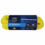 RICHELIEU AMERICA LTD. Polypropylene Rope, Twisted, Yellow, 1/2 In. x 50 Ft.