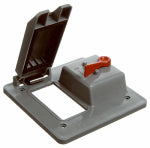 ABB IP INC. GFCI & Toggle Switch Box Cover, PVC, 2-Gang ELECTRICAL ABB IP INC.