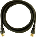 JEM ACCESSORIES, INC. Coaxial Cable With F Connectors, Black, 6 Ft. ELECTRICAL JEM ACCESSORIES, INC.