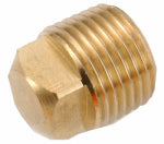ANDERSON METALS CORP Pipe Fitting, Plug, Lead-Free Brass, 1/2-In.