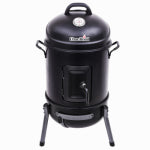 CHAR-BROIL Cylinder Bullet Smoker, Porcelain-Coated Steel, 388-Sq. In., 16-In. OUTDOOR LIVING & POWER EQUIPMENT CHAR-BROIL