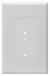 HUBBELL Hubbell 2500W Wallplate, 4-3/4 in L, 2.93 in W, 1-Gang, Plastic, White ELECTRICAL HUBBELL   