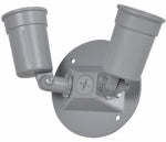 HUBBELL ELECTRICAL PRODUCTS Double Lampholder, Weatherproof, Gray ELECTRICAL HUBBELL ELECTRICAL PRODUCTS   