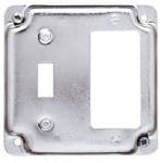 RACO INCORPORATED GFI Box Cover & Single Toggle, Flat Cover Square, Steel, 4 In. ELECTRICAL RACO INCORPORATED