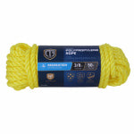 RICHELIEU AMERICA LTD. Polypropylene Rope, Twisted Braided, Yellow, 3/8 In. x 50 Ft. HARDWARE & FARM SUPPLIES RICHELIEU AMERICA LTD.