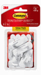 3M COMPANY Small Hooks, White, 8 Hooks/16 Strips Value Pack