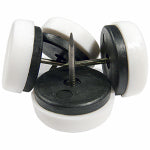 RICHELIEU AMERICA LTD Furniture Glides, Nail-On Cushioned, White Plastic Base, 1-1/16-In., 4-Pk. HARDWARE & FARM SUPPLIES RICHELIEU AMERICA LTD