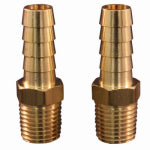 MILTON INDUSTRIES Air Compressor Hose End Fitting, Brass, 1/4 In. MNPT, 2-Pk. TOOLS MILTON INDUSTRIES