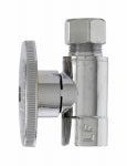 PLUMB SHOP DIV BRASSCRAFT Straight Supply Stop Valve, Chrome, 3/8 x 3/8-In. PLUMBING, HEATING & VENTILATION PLUMB SHOP DIV BRASSCRAFT