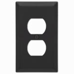 AMERTAC-WESTEK Century Wall Plate, Matte Black, Steel, 1 Duplex ELECTRICAL AMERTAC-WESTEK