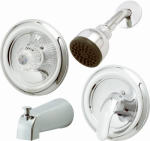 HOMEWERKS WORLDWIDE LLC-IMPORT Tub & Shower Faucet + Showerhead, Pressure-Balancing, Acrylic Handle or Metal Lever, Chrome PLUMBING, HEATING & VENTILATION HOMEWERKS WORLDWIDE LLC-IMPORT