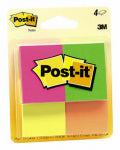 3M COMPANY Post-It Notes, Cape Town Colors, 1-3/8 x 1-7/8-In., 4-Pk. HOUSEWARES 3M COMPANY   