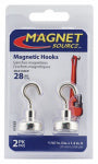 MASTER MAGNETICS Magnetic Hook, #28, 2-Pk.