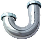 PLUMB SHOP DIV BRASSCRAFT Lavatory Drain J Bend, Tube Slip Joint, 1-1/4-In. O.D. PLUMBING, HEATING & VENTILATION PLUMB SHOP DIV BRASSCRAFT