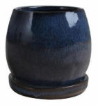 TRENDSPOT INC 6 In. Artisan Planter, Ceramic, Dripping Blue