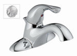 DELTA FAUCET CO Classic Lavatory Faucet,  Chrome Single Handle,  With Extra Acrylic Handle PLUMBING, HEATING & VENTILATION DELTA FAUCET CO   