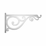 PANACEA PRODUCTS Hanging Plant Bracket, White Scroll, Cast Aluminum, 14-In. LAWN & GARDEN PANACEA PRODUCTS
