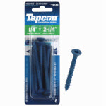 ITW BRANDS Concrete Screw Anchors, Star Drive, 1/4 x 2-1/4 In., 8-Pk. HARDWARE & FARM SUPPLIES ITW BRANDS