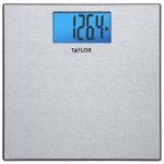 TAYLOR PRECISION PRODUCTS Bath Scale, Digital, Textured Stainless Steel, 400-Lb. HOUSEWARES TAYLOR PRECISION PRODUCTS