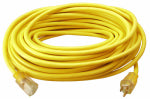 U.S. WIRE & CABLE CORP. Extension Cord, 12/3, SJTW, Yellow Round Vinyl, Lighted End, 25-Ft. ELECTRICAL U.S. WIRE & CABLE CORP.