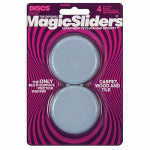 MAGIC SLIDERS L P Surface Protectors, Furniture Sliding Discs, Adhesive, 2-3/8-In. Round, 4-Pk. HARDWARE & FARM SUPPLIES MAGIC SLIDERS L P