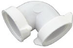 PLUMB SHOP DIV BRASSCRAFT Lavatory/Kitchen Drain Elbow, 90 Degree, White Plastic PLUMBING, HEATING & VENTILATION PLUMB SHOP DIV BRASSCRAFT