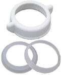 PLUMB SHOP DIV BRASSCRAFT Slip Joint Nut & Washer, White Plastic, 1-1/4" or 1-1/2" O.D. PLUMBING, HEATING & VENTILATION PLUMB SHOP DIV BRASSCRAFT