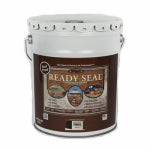 READY SEAL Ready Seal 545 Exterior Wood Stain, Flat, Burnt Hickory, Liquid, 5 gal PAINT READY SEAL