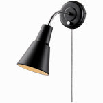 GLOBE ELECTRIC Ramezay Task Light Wall Sconce, Plug-In or Hardwire, Matte Black ELECTRICAL GLOBE ELECTRIC