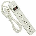 KAB ENTERPRISE CO LTD Surge Protector, 6-Outlets, White ELECTRICAL KAB ENTERPRISE CO LTD