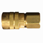 MILTON INDUSTRIES Compressor Coupler, Brass, M-Style, Female, 3/8 In. NPT