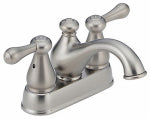 DELTA FAUCET CO Leland Stainless Steel 2-Lever Lavatory Faucet PLUMBING, HEATING & VENTILATION DELTA FAUCET CO   