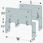 SIMPSON STRONG TIE Post Cap Z-Max, Adjustable, 6X, LPC6Z HARDWARE & FARM SUPPLIES SIMPSON STRONG TIE