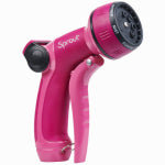 MELNOR INC Sprout 7-Pattern Hose Nozzle, Front Trigger, Red