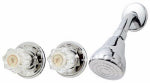 HOMEWERKS WORLDWIDE LLC-IMPORT Shower Faucet + Showerhead, 2 Acrylic Handles, Chrome PLUMBING, HEATING & VENTILATION HOMEWERKS WORLDWIDE LLC-IMPORT