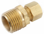 ANDERSON METALS CORP Brass Compression Connector, Lead Free, 3/8 x 1/4 In. MPT