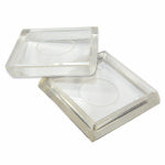 RICHELIEU AMERICA LTD Furniture Cups, Clear Plastic, Square, 1-7/8-In., 4-Pk. HARDWARE & FARM SUPPLIES RICHELIEU AMERICA LTD