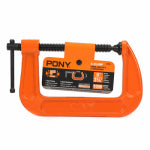 PONY Pony 2650 Light-Duty C-Clamp, 1300 lb Clamping, 5 in Max Opening Size, 3 in D Throat, Cast Iron Body, Black Body TOOLS PONY   
