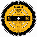 DEWALT ACCESSORIES Fine Finish Circular Saw Blade, 80-Tooth x 10 In. TOOLS DEWALT ACCESSORIES