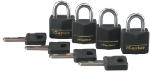 MASTER LOCK CO Solid-Brass Keyed Padlocks, Vinyl Cover & Keyhead, 4-Pack, 3/4-In. HARDWARE & FARM SUPPLIES MASTER LOCK CO